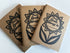 Hand-printed Mini Sketchbook with Flower Design.