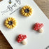 Autumn & Halloween Stud Earrings / Set of 2 pairs of Studs / Handmade Polymer Clay Jewellery