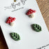 Handmade Autumn Stud Earrings / Set of 2 pairs of Studs / Handmade Polymer Clay Jewellery