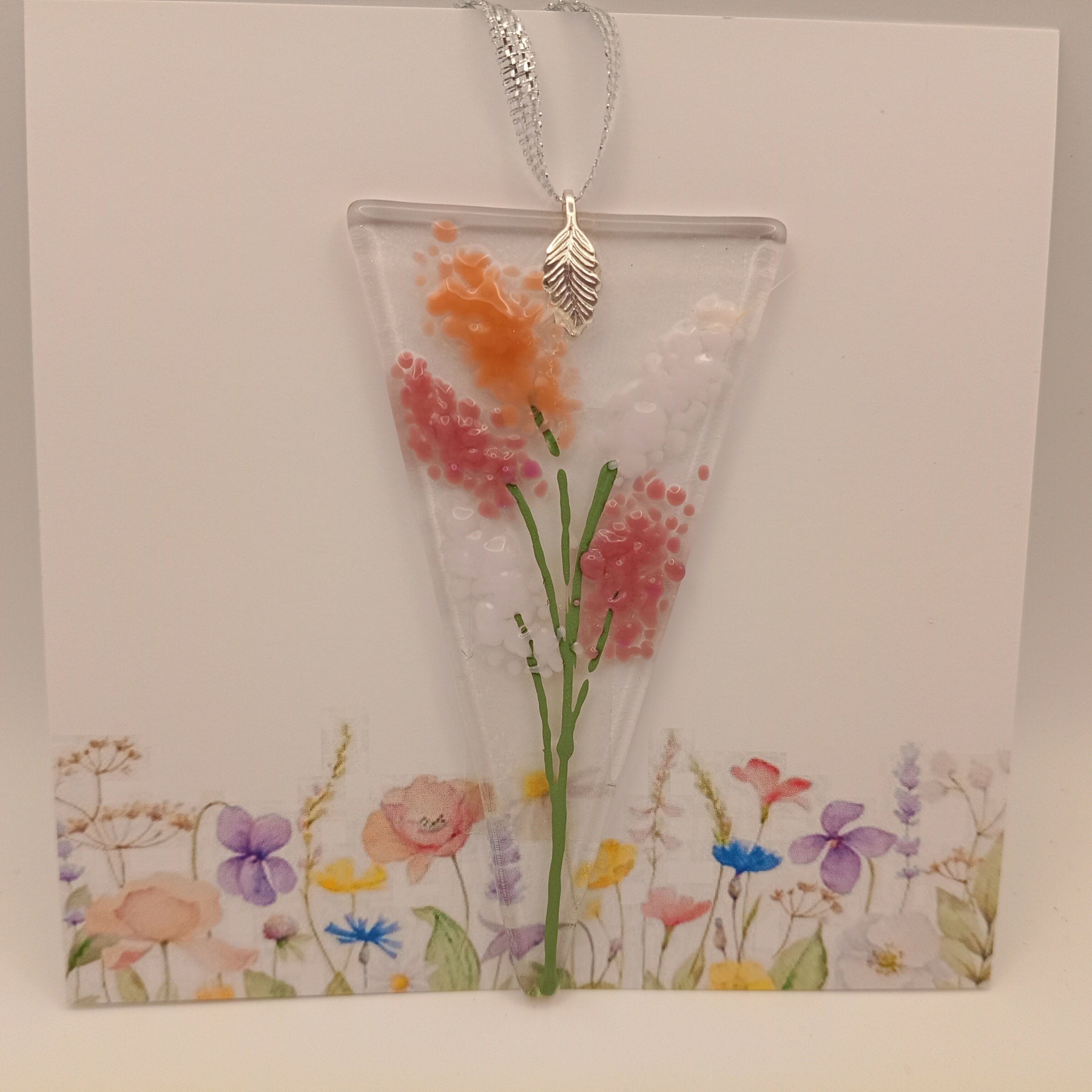 Fused Glass Flower Card