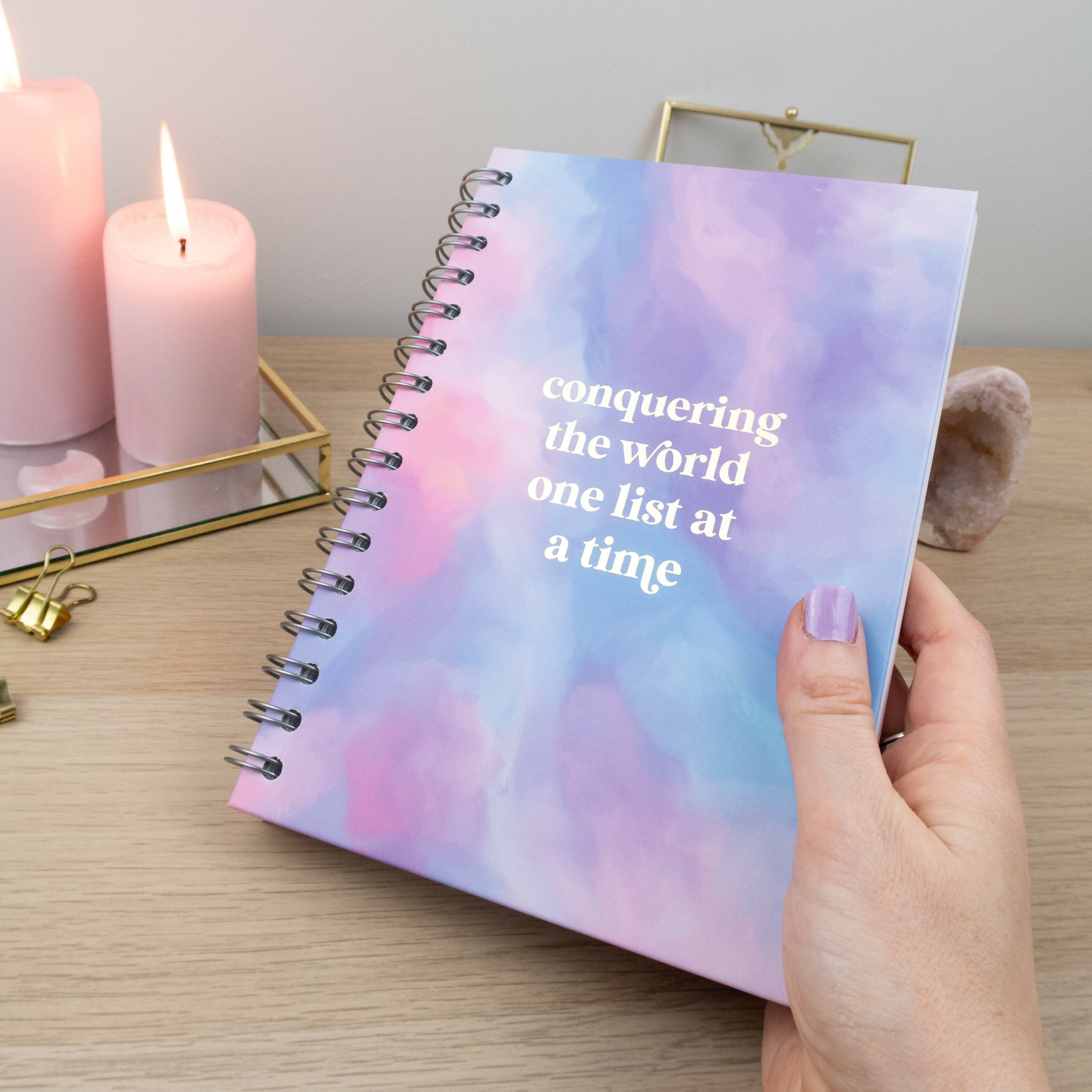 Conquering the World One List at a Time Hardback Journal