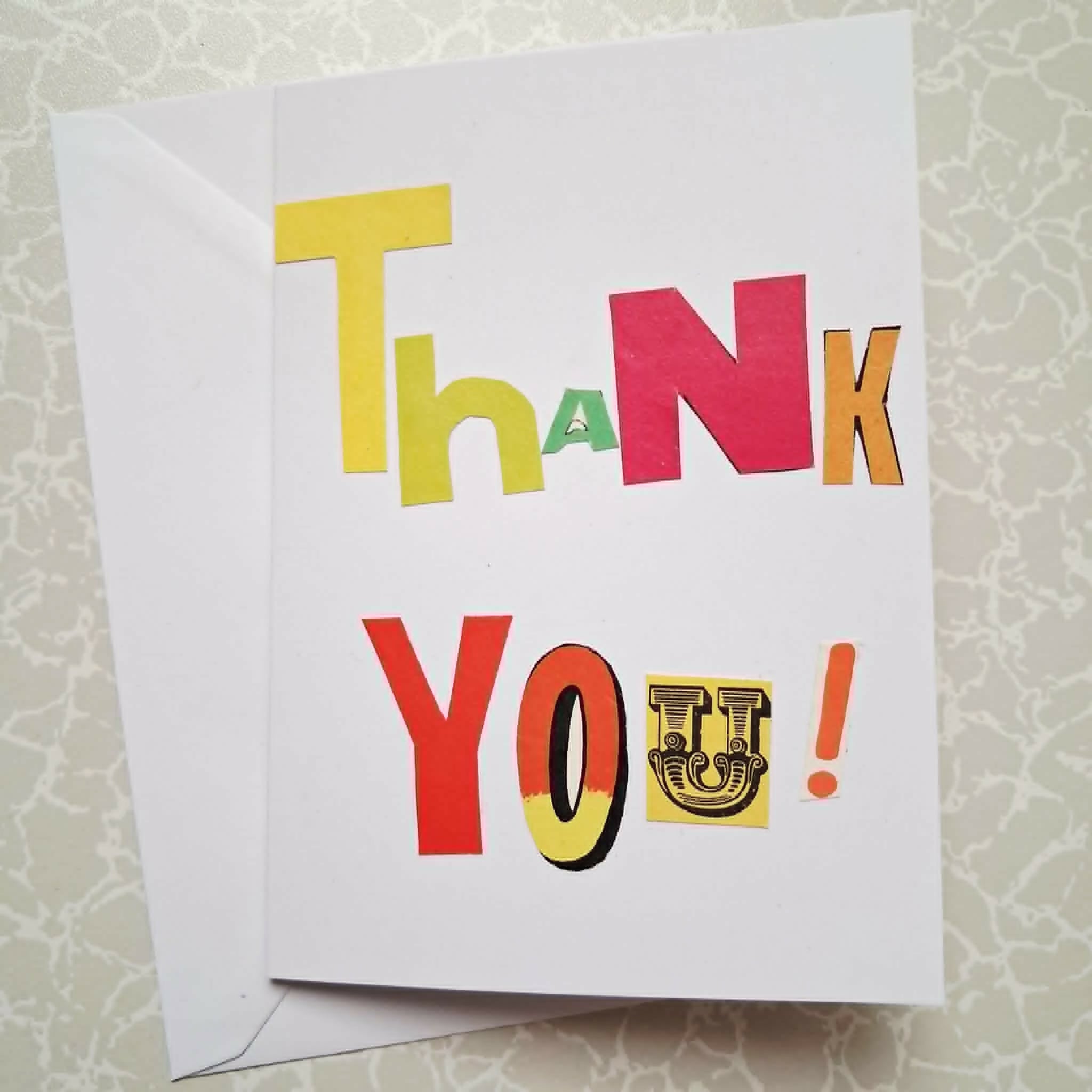 Thank You Upcycled Greeting Card