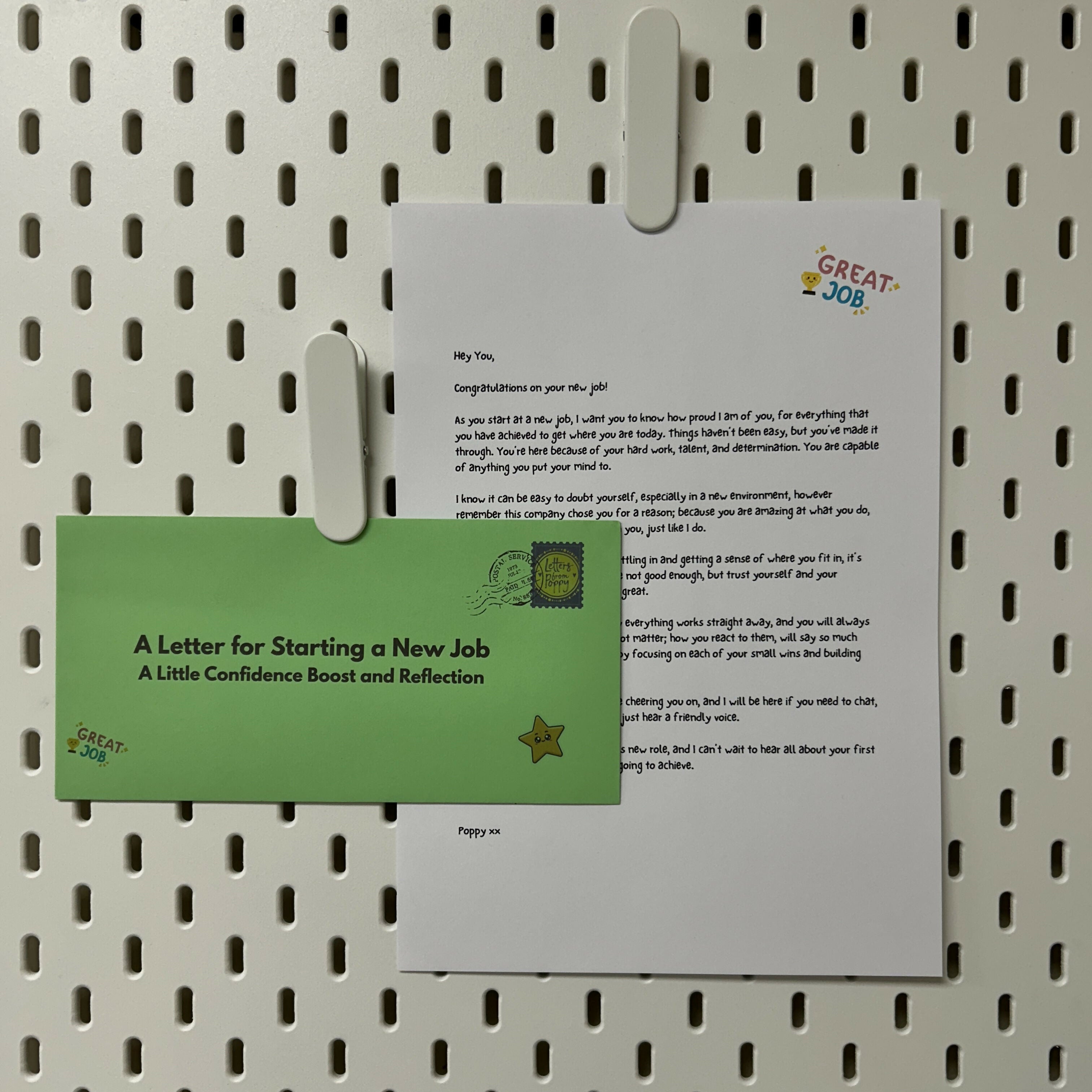 New Job Letter for Confidence and Reflection