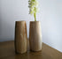 Handcrafted Reclaimed Wood Vase with Glass Insert