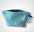 Sky Blue Sea Shells Linen Women’s Makeup Bag