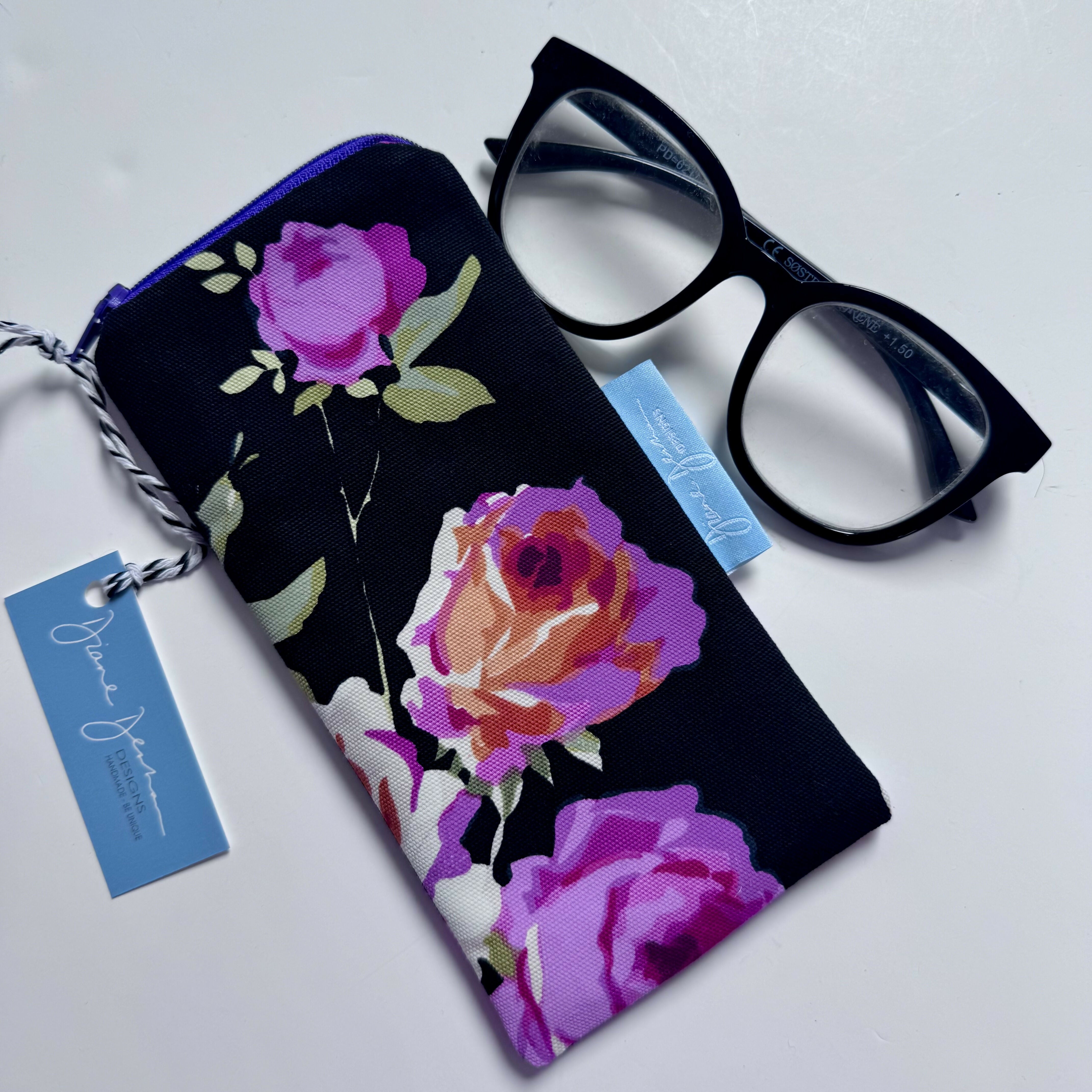 Glasses Case - Dark Floral