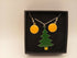 Enamel Christmas Tree Pendant and Earrings