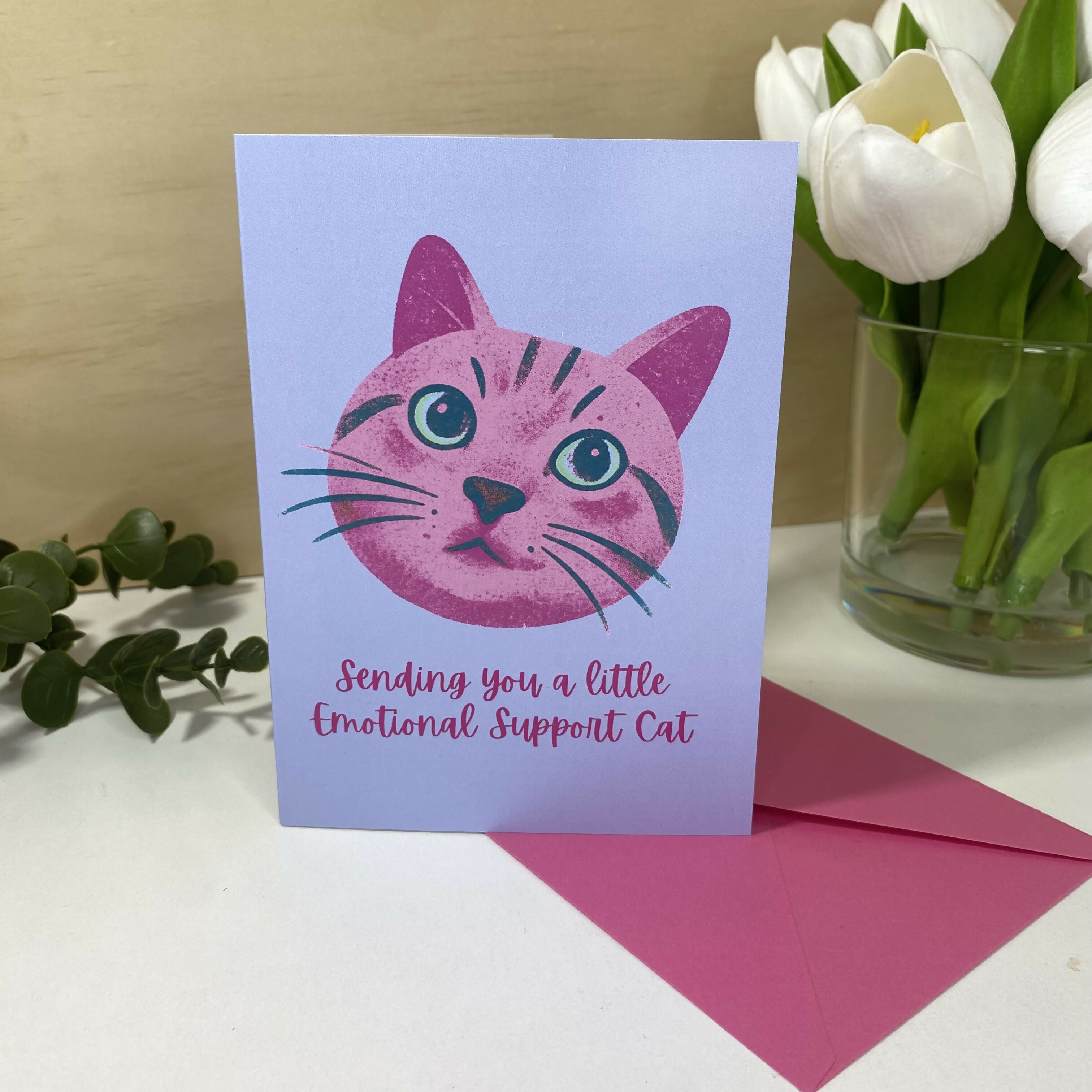 Emotional Support Cat Greetings Card
