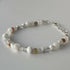 HEALING CRYSTAL & STERLING SILVER CROWN CHAKRA BRACELET WITH AROMATHERAPY BEADS