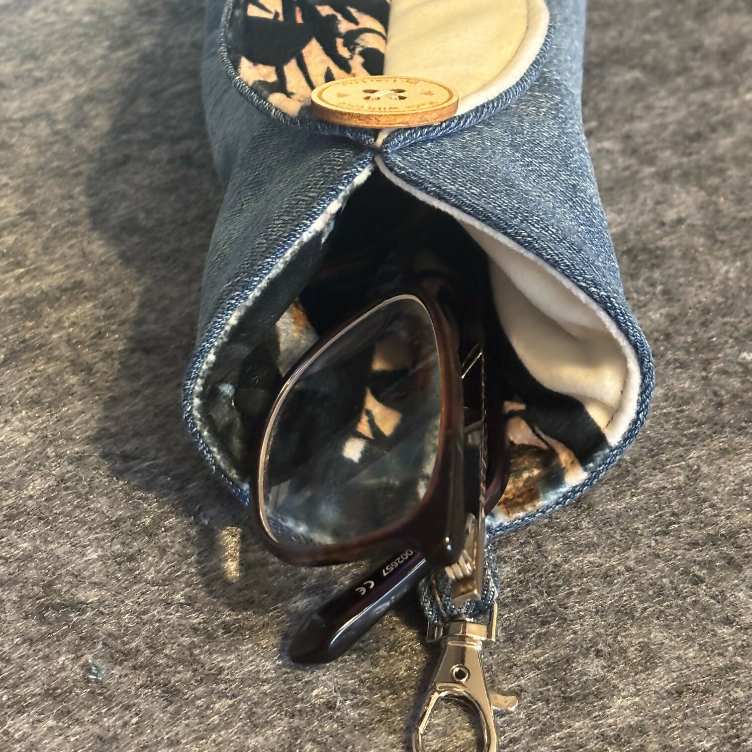 Unique Handcrafted Denim Glasses Or Phone Case