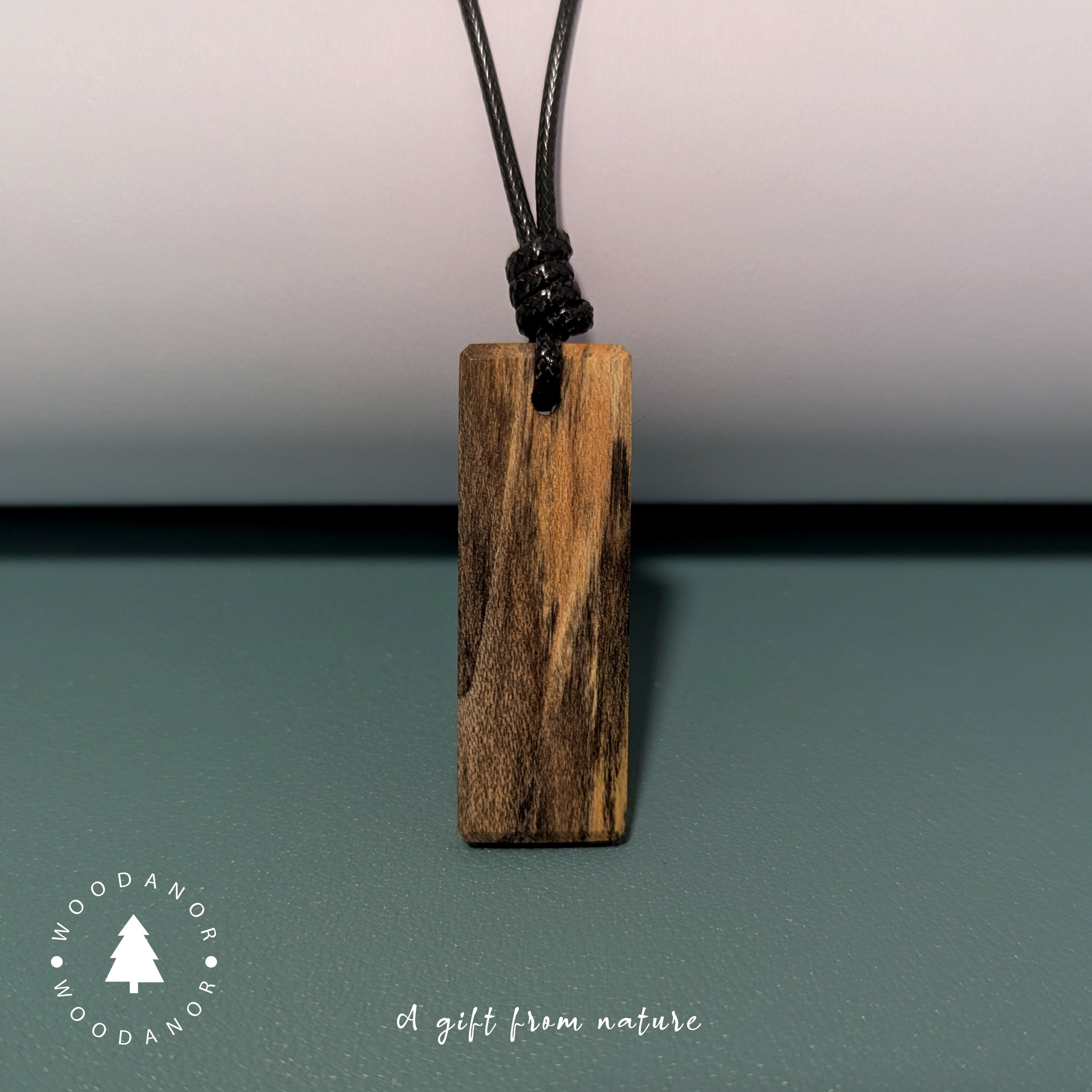Natural Grain Wood Pendant