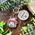 Mushroom House Wooden Keyring