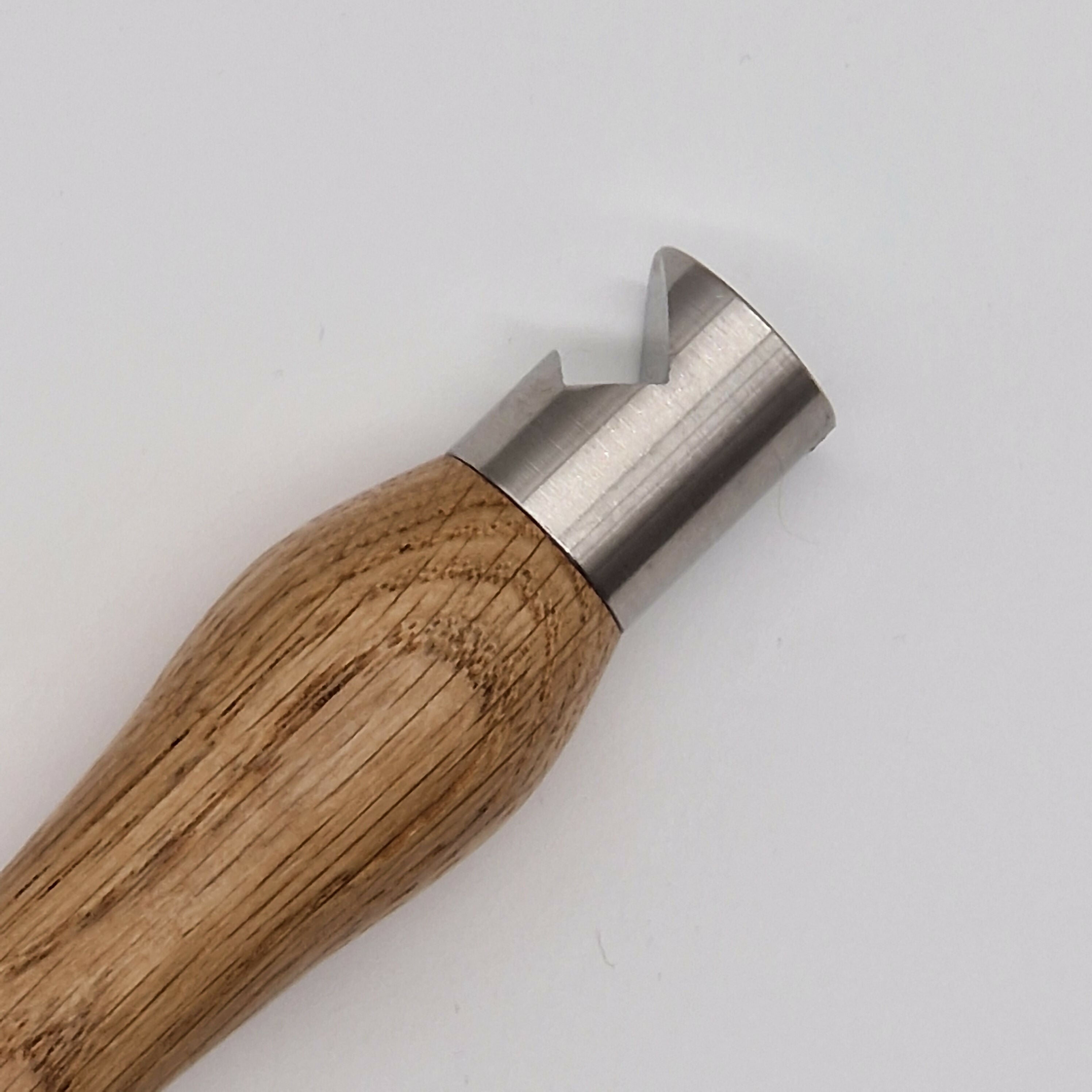 Hand Turned Bottle Opener made from Oak Wood with Stainless Steel Head