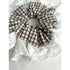 Brown Gingham Oversized Ruffle Broderie Lace Hair Scrunchie