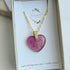 Stainless Steel Real Dried Red Rose Petal Necklace