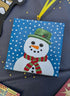 Mini Canvas Snowman Christmas Decoration