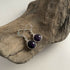 Amethyst Drop Earrings, Sterling Silver