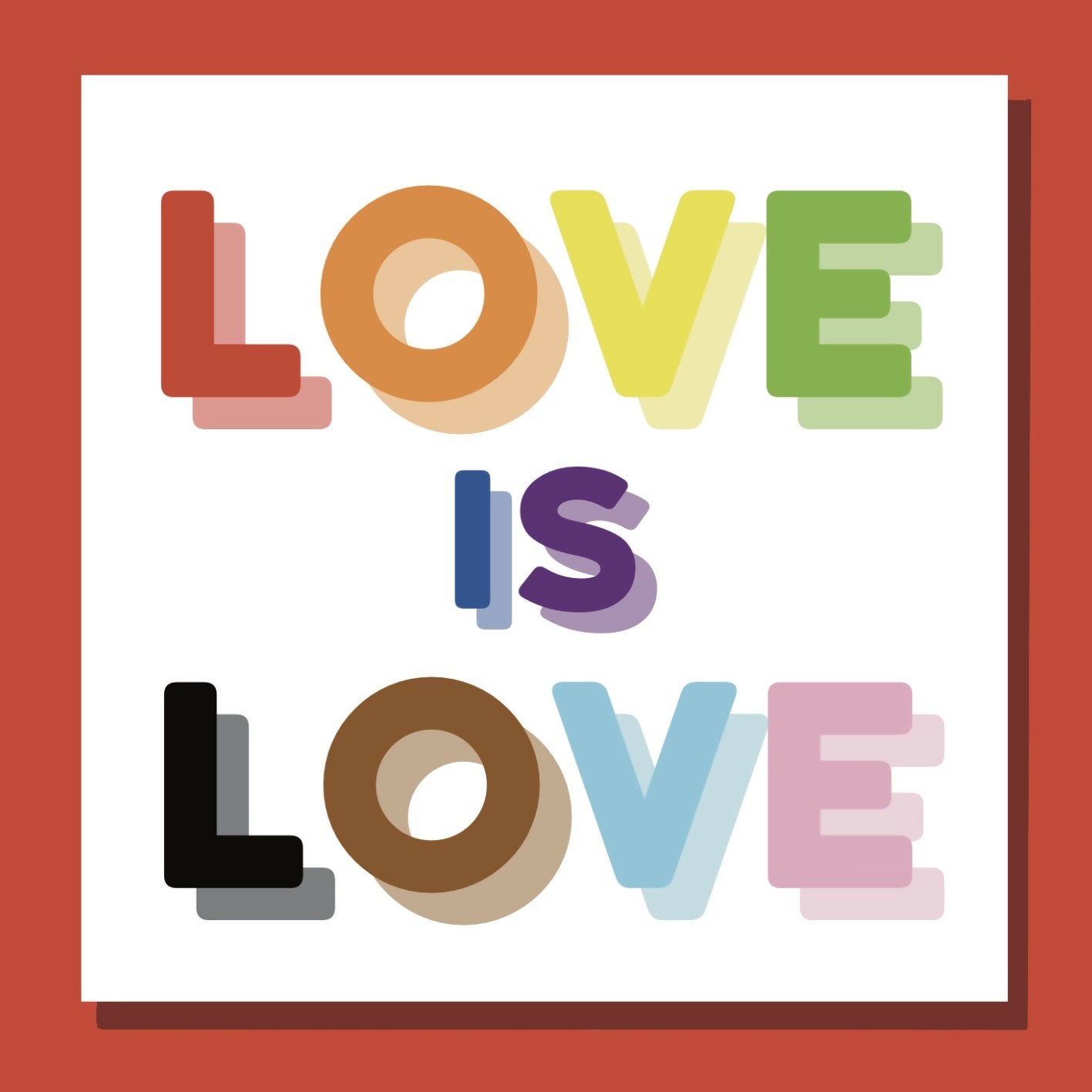 Love Is Love Greetings Card