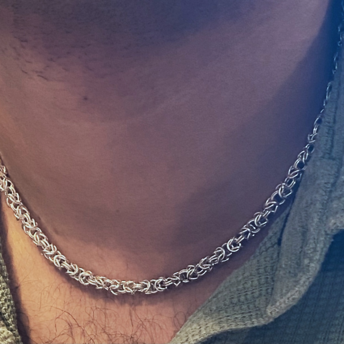 Sterling Silver Byzantine Necklace