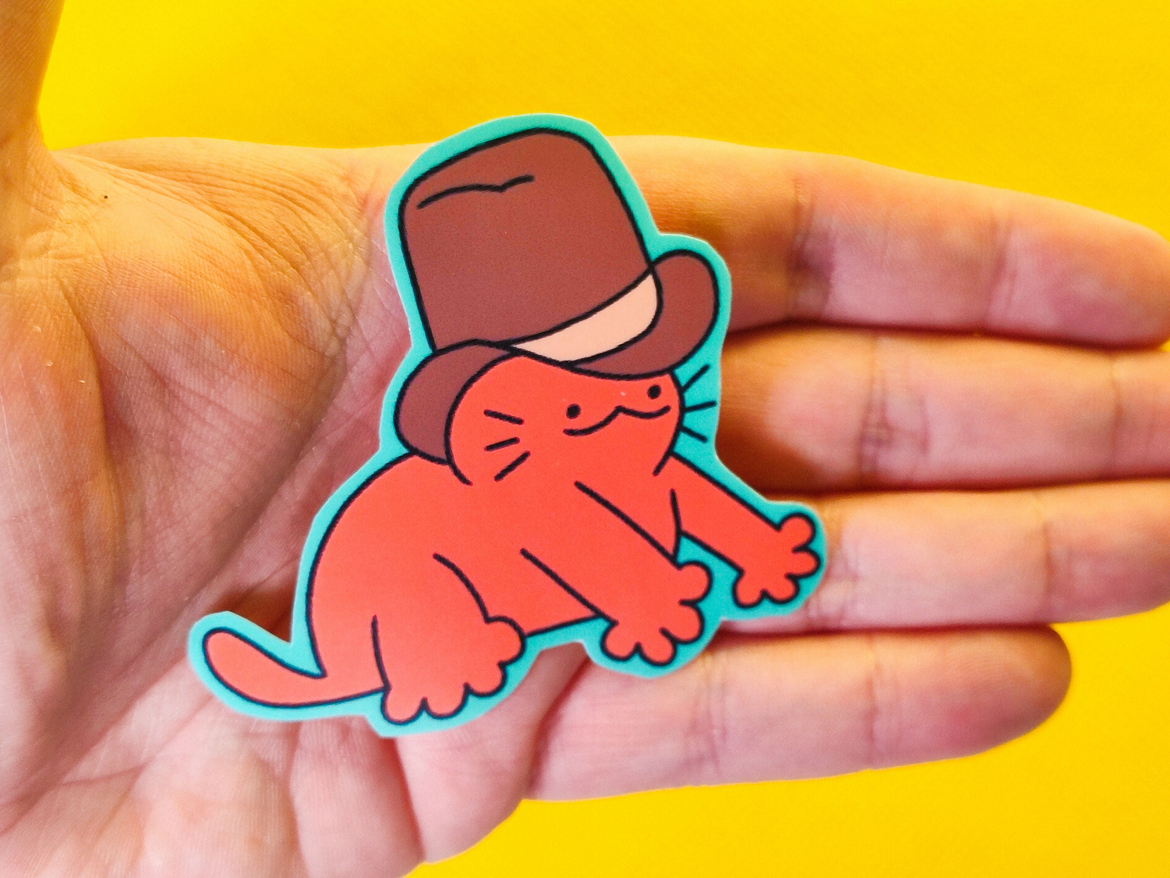 Cowboy Cat Vinyl Sticker