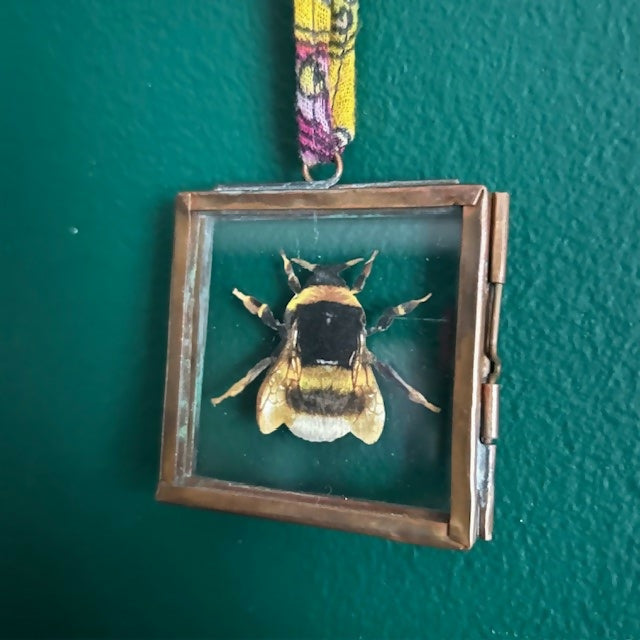 Lovey Faux Paper Bee In A Mini Antique Inspired Frame