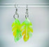 FUN, CONTEMPORARY RESIN FEATHER LEAF EARRINGS