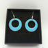 Sky Blue Enamel Hoop Earrings
