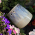 Beige and Blue Candle Holder