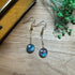 Stunning Gold Plated Blue Flash Labradorite Drop Earrings