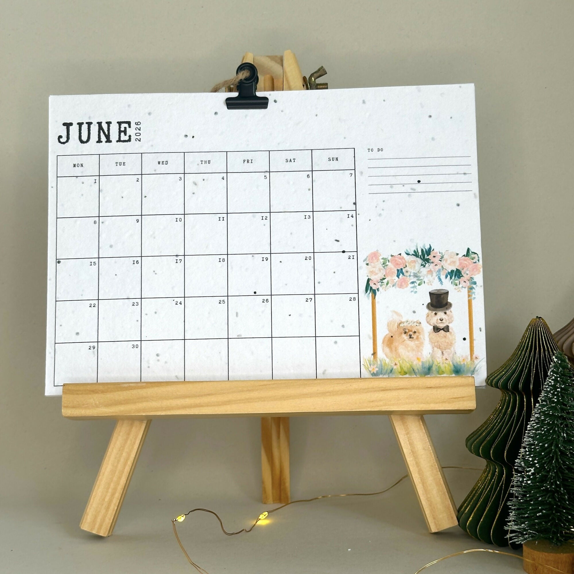 Plantable Wildflower Seed 2026 A6 Desk Calendar