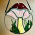 Stained Glass Toadstool in Copper Ring