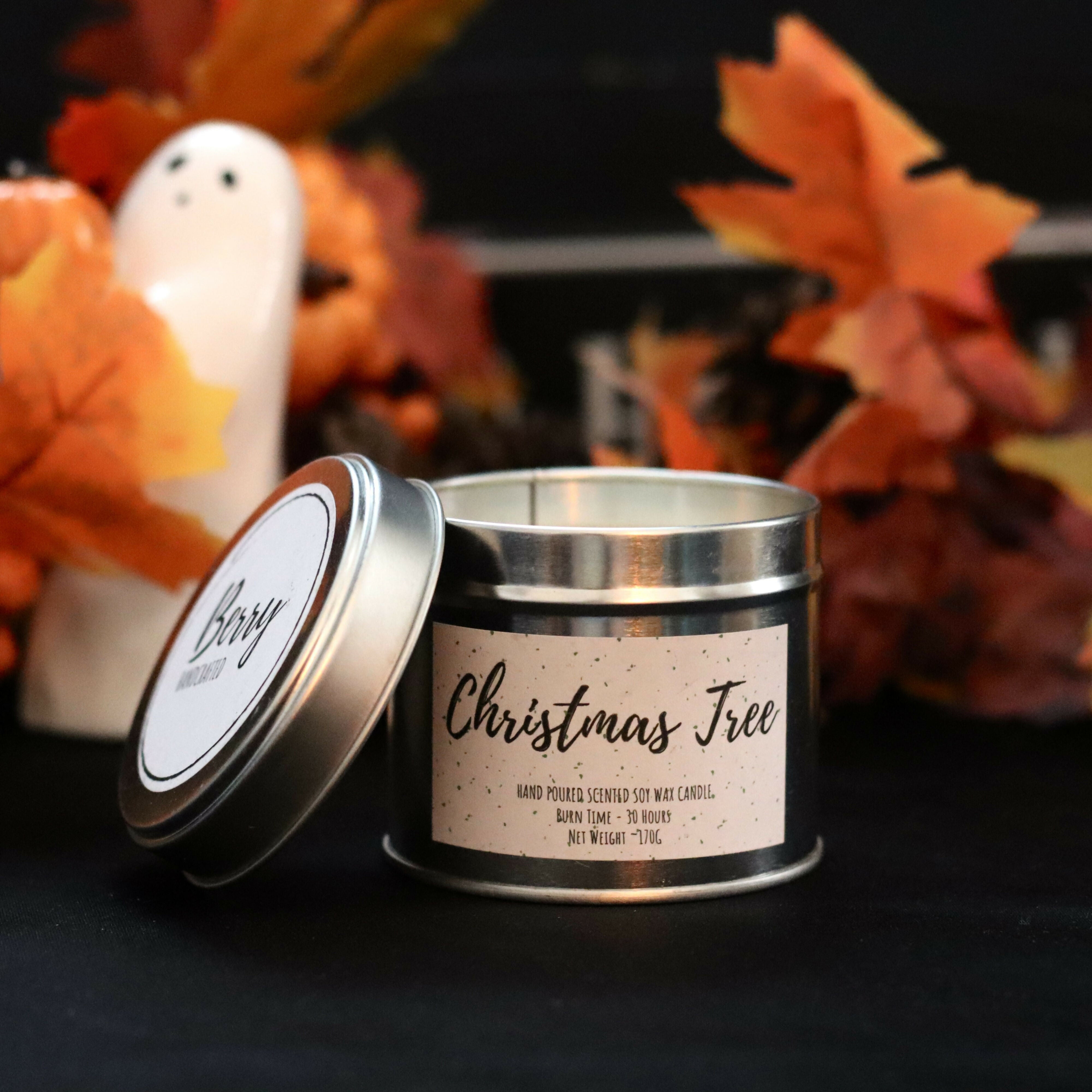 Hand Poured Soy Wax Candle - Christmas Tree