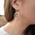 Sterling Silver Circles Dangly Earrings