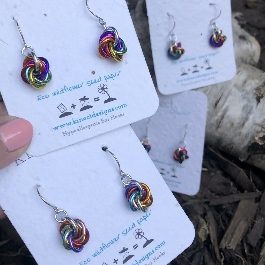 Hypoallergenic Boho Rainbow earrings