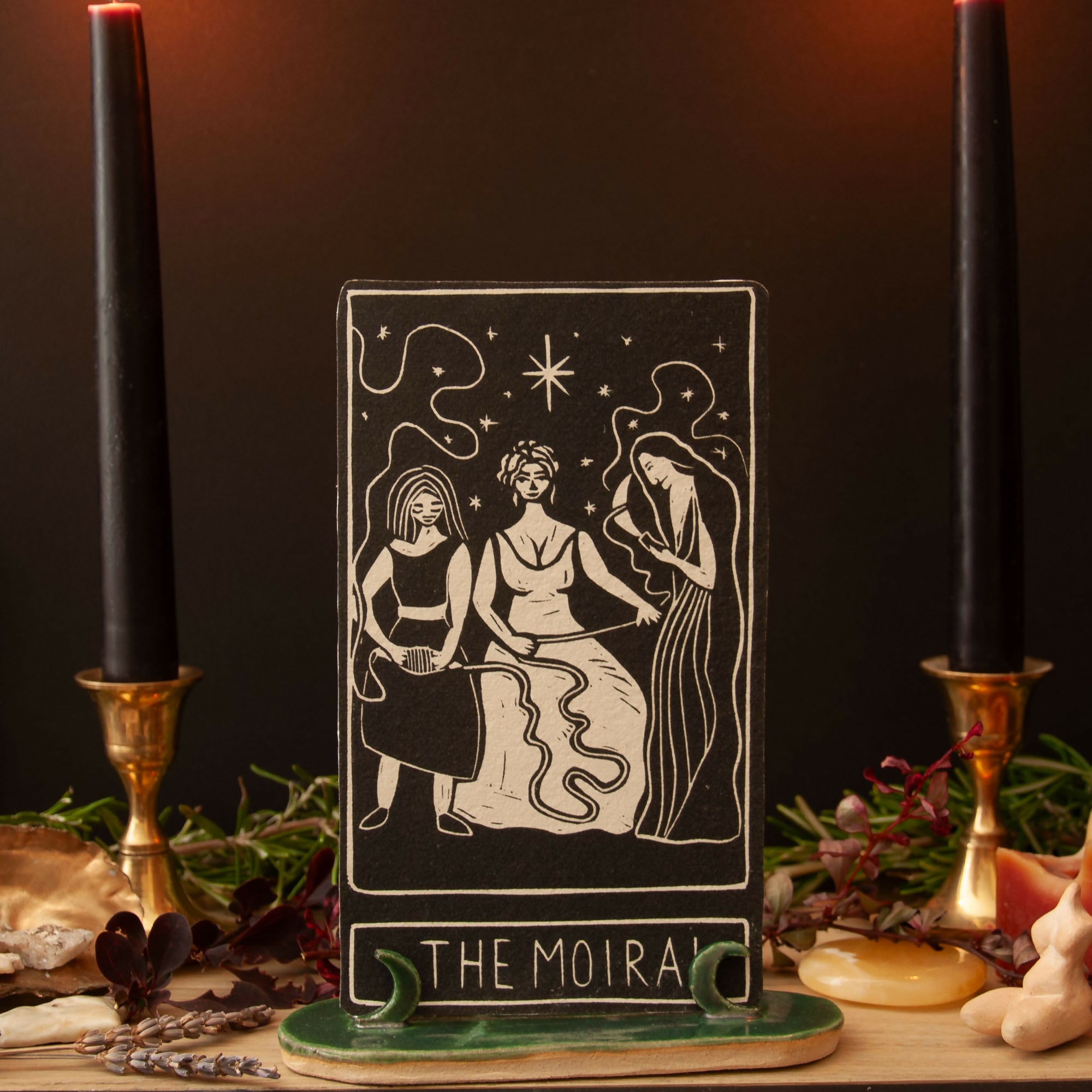 THE MOIRAI GODDESS ALTAR CARD