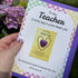 Teacher Pocket Hug Thank You Card A5