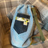 Unique Handcrafted Denim Drawstring Barrel Bag Made From Upcycled Jeans