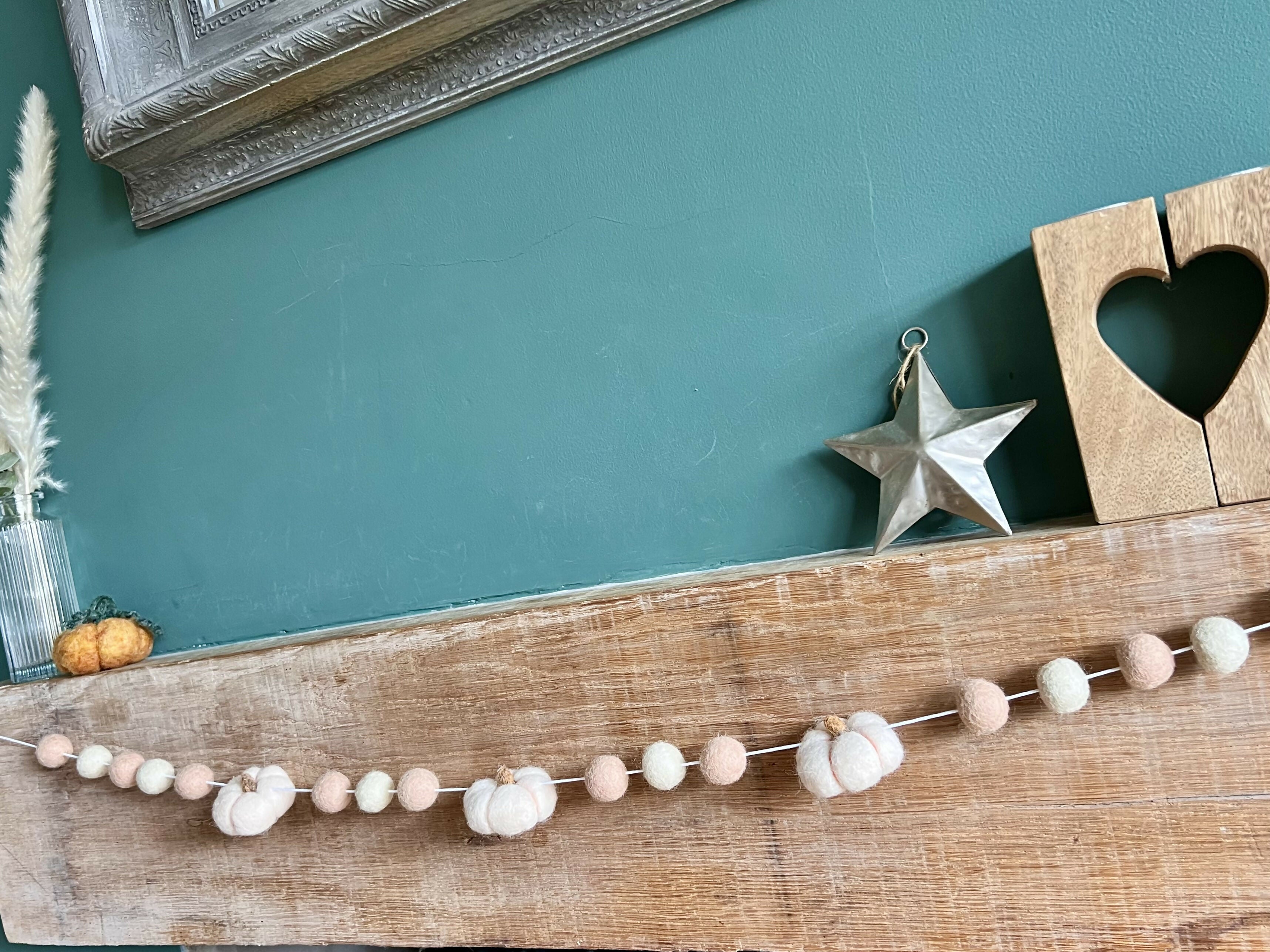 Felted Pumpkin Garland