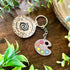 Classic Paint Palette Wooden Keyring