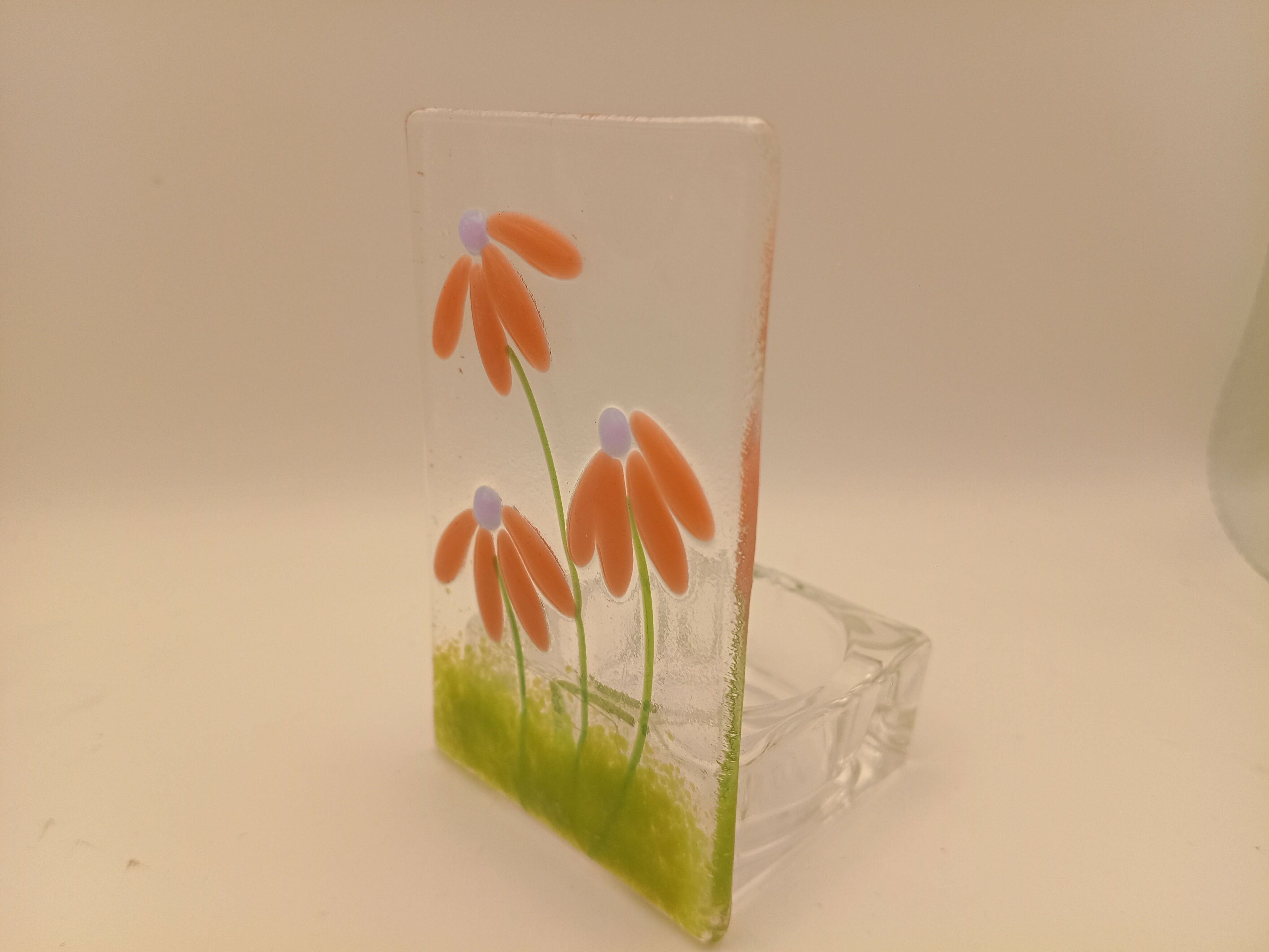 Fused Glass Flower Tealight