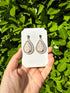 Floral Teardrop Earrings with Rhinestone Detail in Opal