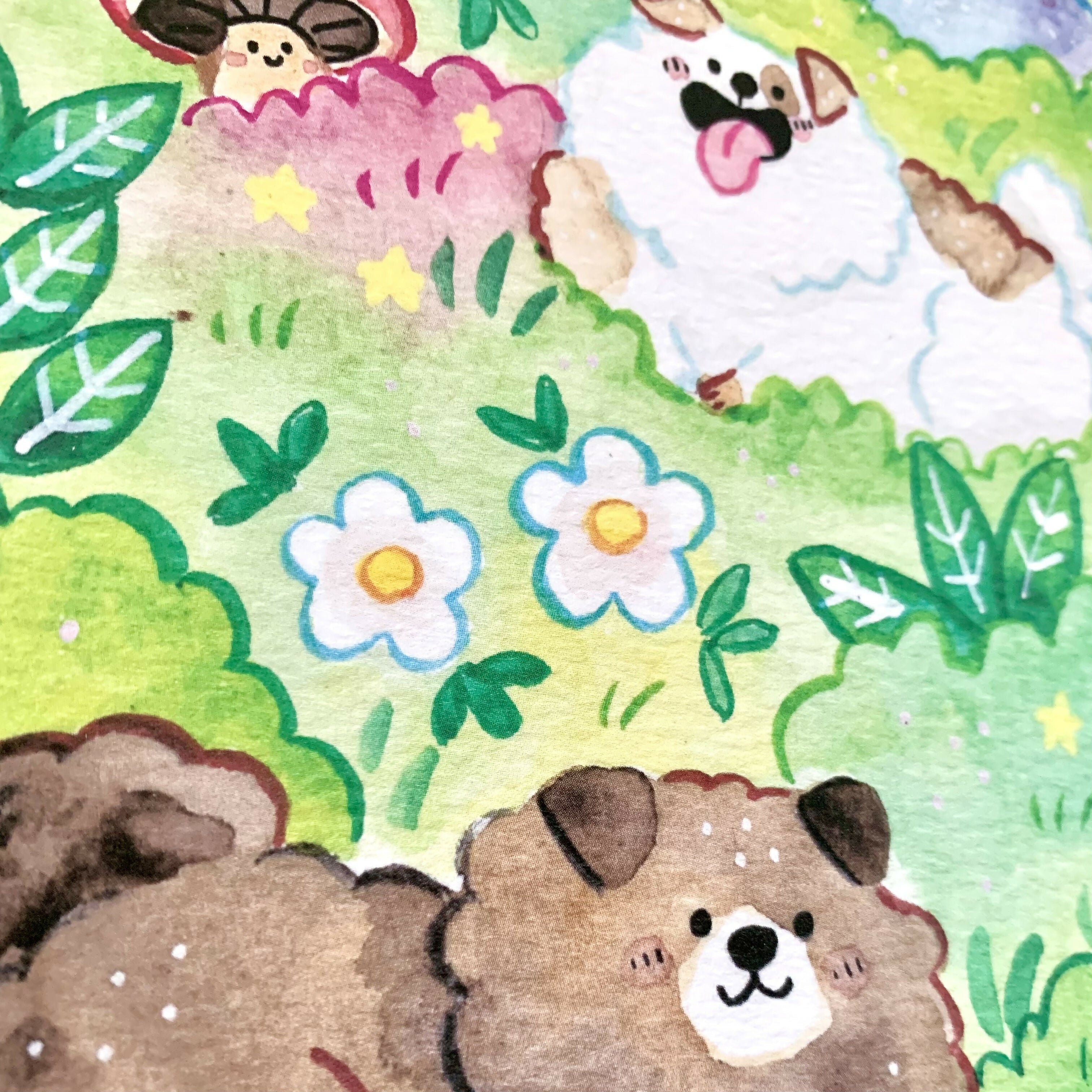 Summer Dogs A5 Art Print