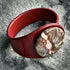 Handcrafted Natural Leather & Money Agate Gemstone Bracelet - Size S or M