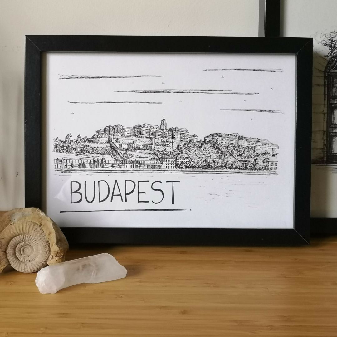 Budapest Skyline Art Print