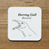 Rude Herring Gull Coaster - Handprinted, Illustrated coaster - Innuendo Homeware