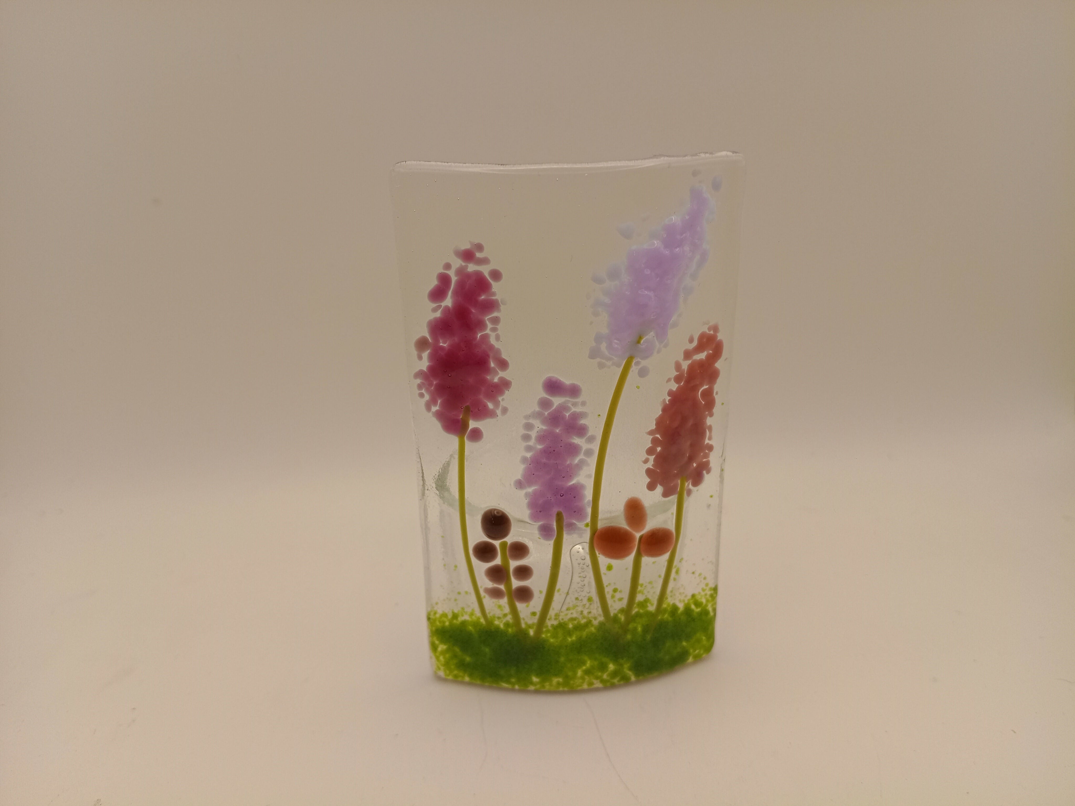 Fused Glass Flower Tealight
