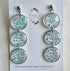 Stainless Steel Real Dried Queen Anne's Lace Flowers Dangle Earrings