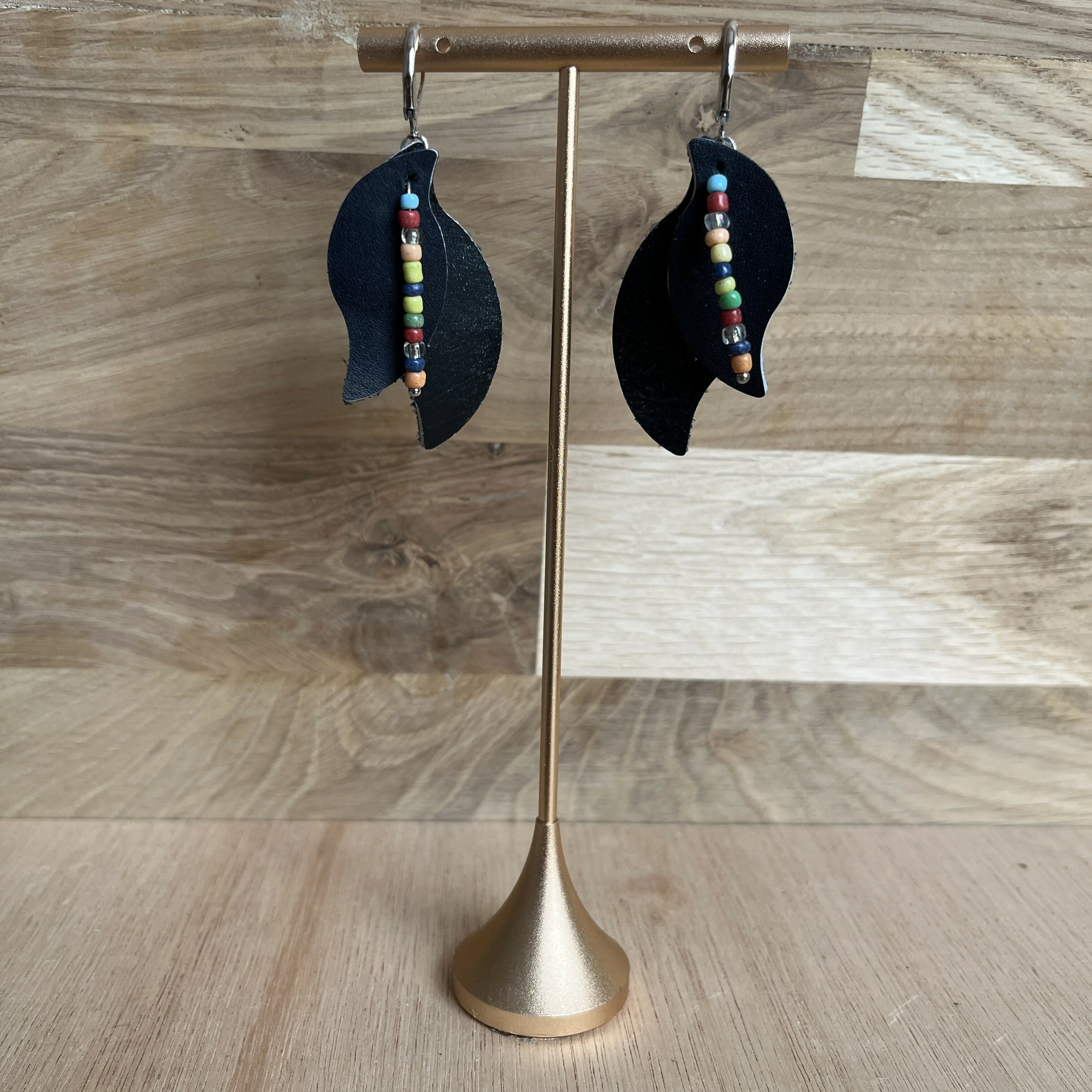 Forest Whisper Boho Leaf Earrings – Midnight Garden