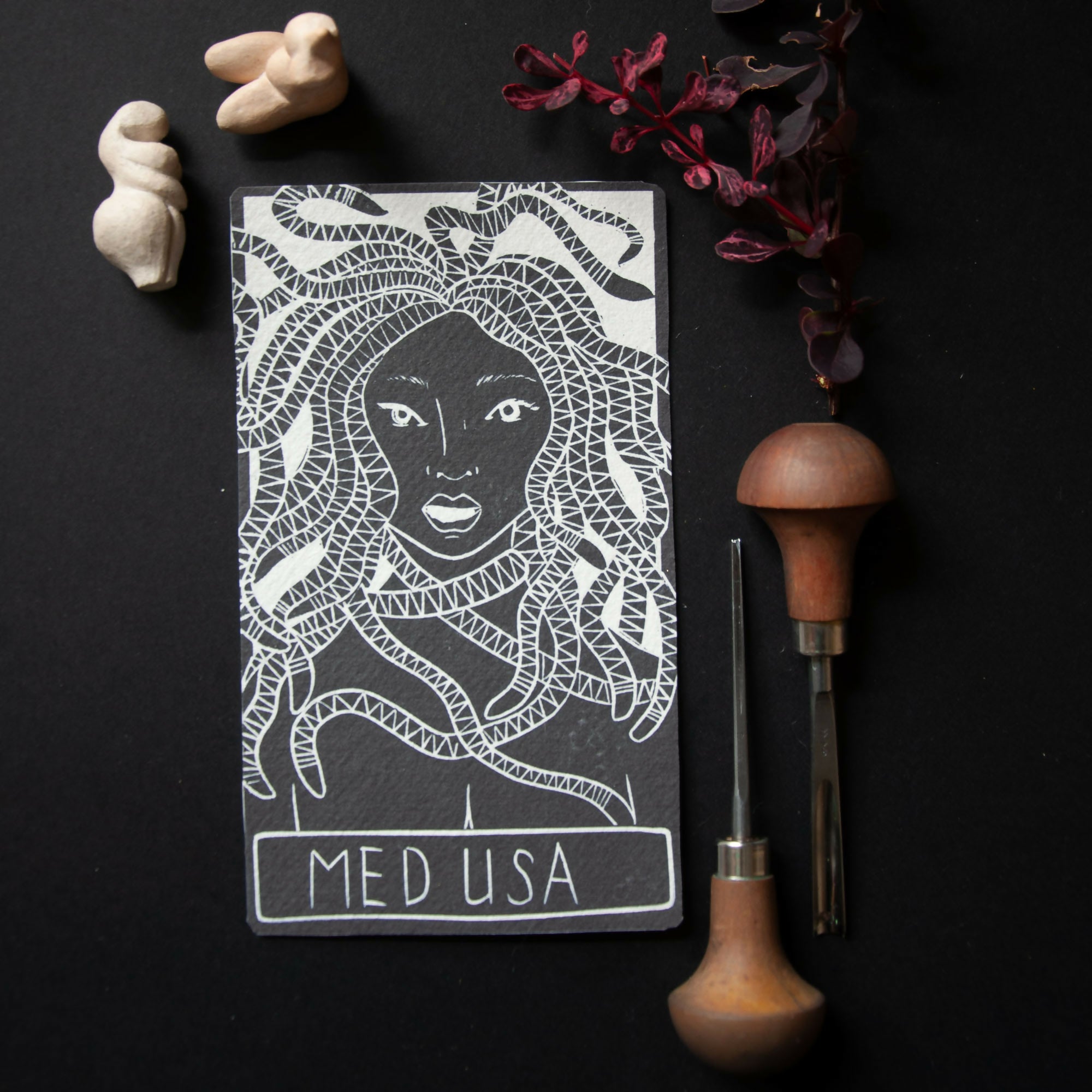 MEDUSA GODDESS ALTAR CARD