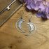 Lovely Floral Moon Cutout Earrings